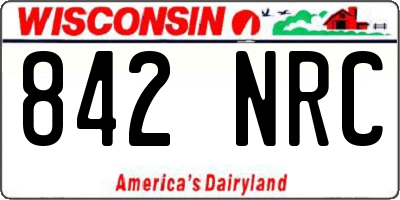 WI license plate 842NRC