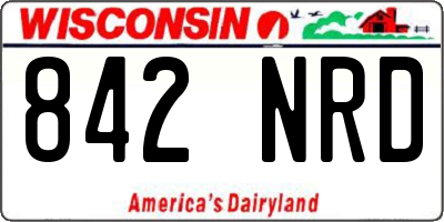 WI license plate 842NRD