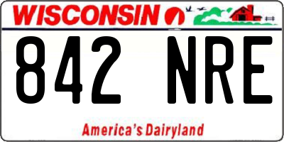 WI license plate 842NRE