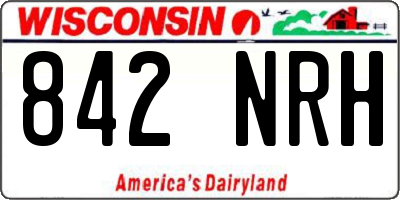 WI license plate 842NRH