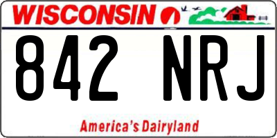 WI license plate 842NRJ