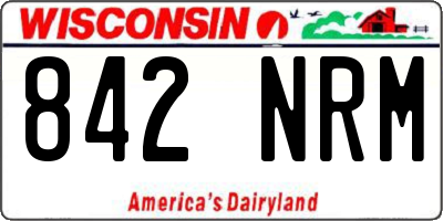 WI license plate 842NRM