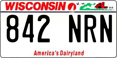 WI license plate 842NRN