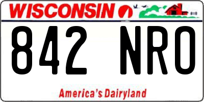 WI license plate 842NRO