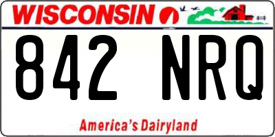 WI license plate 842NRQ