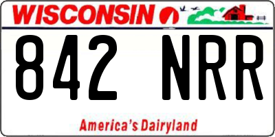 WI license plate 842NRR
