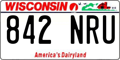 WI license plate 842NRU