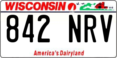 WI license plate 842NRV