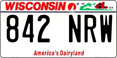 WI license plate 842NRW