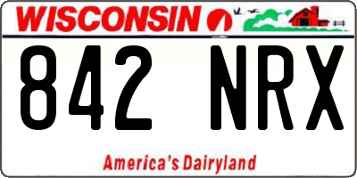 WI license plate 842NRX