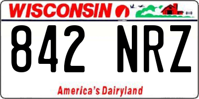 WI license plate 842NRZ