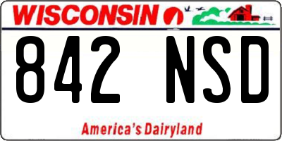 WI license plate 842NSD