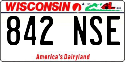 WI license plate 842NSE