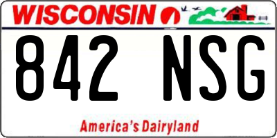 WI license plate 842NSG