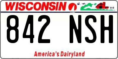 WI license plate 842NSH