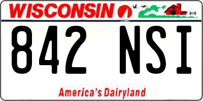 WI license plate 842NSI