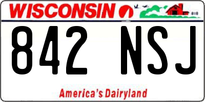 WI license plate 842NSJ