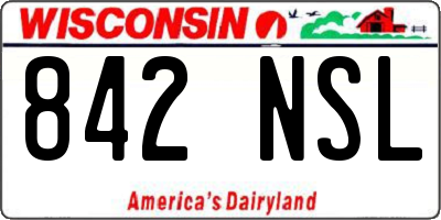 WI license plate 842NSL