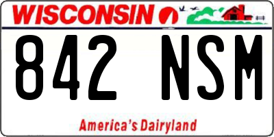 WI license plate 842NSM
