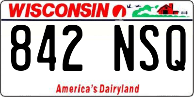 WI license plate 842NSQ