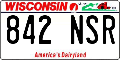WI license plate 842NSR