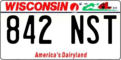 WI license plate 842NST