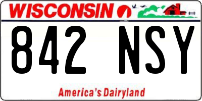 WI license plate 842NSY