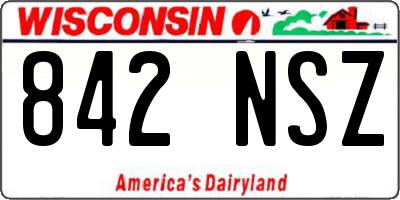 WI license plate 842NSZ