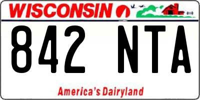 WI license plate 842NTA