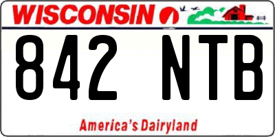 WI license plate 842NTB