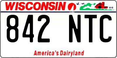 WI license plate 842NTC