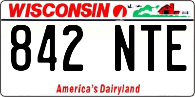 WI license plate 842NTE
