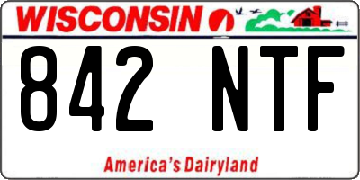 WI license plate 842NTF