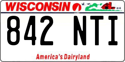 WI license plate 842NTI