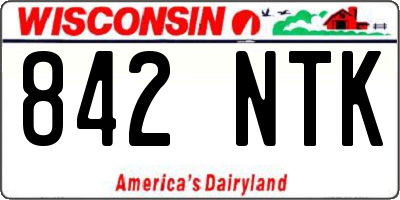 WI license plate 842NTK