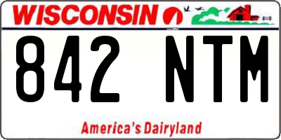 WI license plate 842NTM