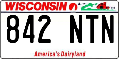 WI license plate 842NTN