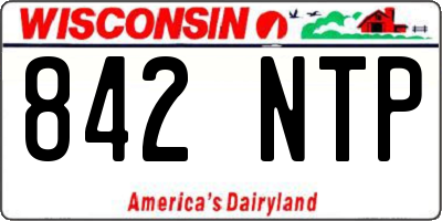 WI license plate 842NTP