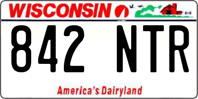 WI license plate 842NTR