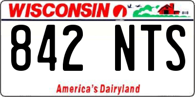 WI license plate 842NTS