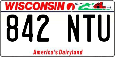 WI license plate 842NTU