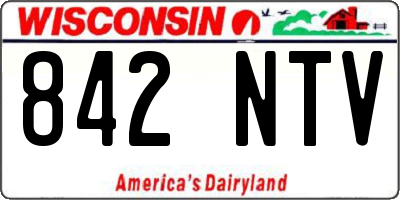 WI license plate 842NTV