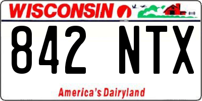 WI license plate 842NTX