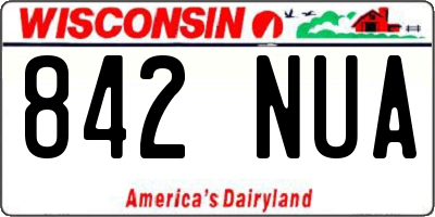 WI license plate 842NUA