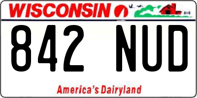 WI license plate 842NUD