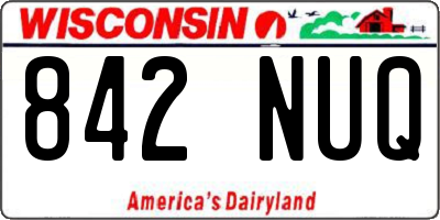 WI license plate 842NUQ