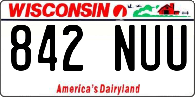 WI license plate 842NUU