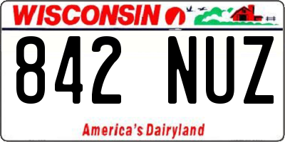 WI license plate 842NUZ
