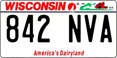 WI license plate 842NVA