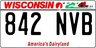 WI license plate 842NVB